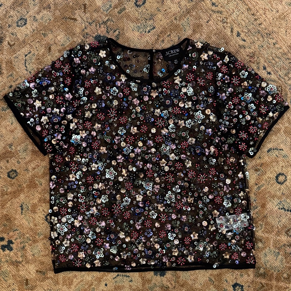 J. Crew Collection Multicolor Sequin Women's Blouse